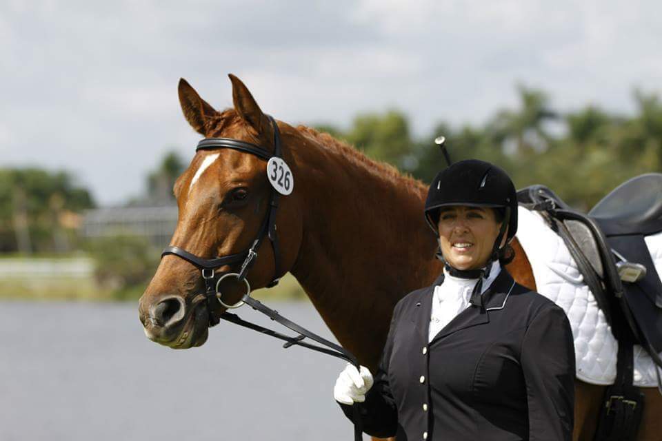 Rose Hammontree with her horse Lavishing in Wellington, Florida